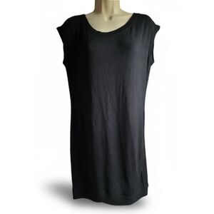 Athleta Black Mini Dress XS Sleeveless Stretch Tunic Athlesisure Activewear Gym